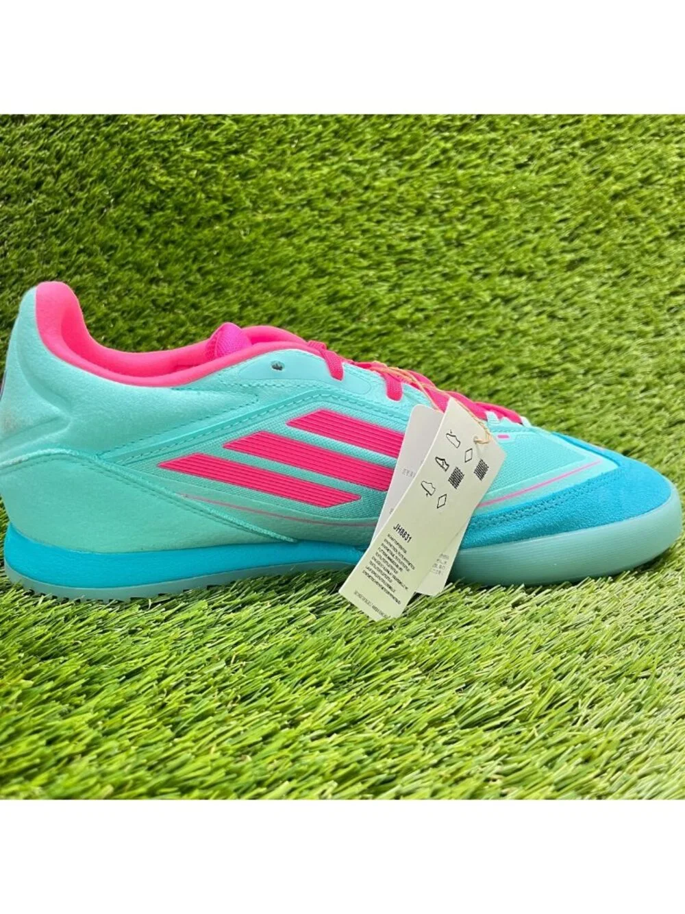 Adidas F50 Freestyle Indoor Messi Mens Size 10 Womens 11 Blue Pink Shoes Sneaker